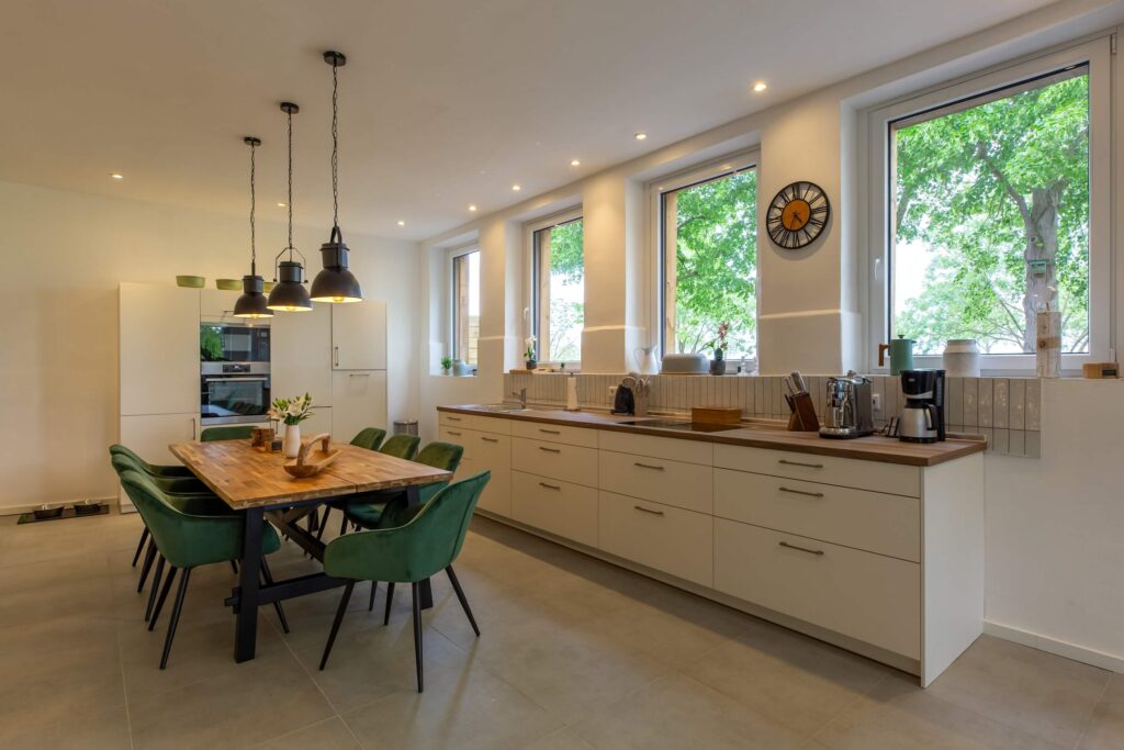 Nordseekaten Ferienwohnung Gästekate geräumige Wohnküche